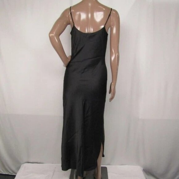 NEW ALLSAINTS Womens Midi Slip Dress Black Hadley Cowl Neck Sleeveless - Picture 4 of 9